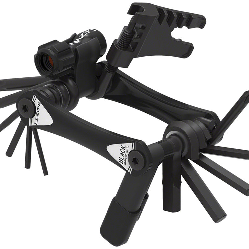 Lezyne Rap II - 20 Tubeless Multi Tool - 20 Tools With Chain Tool Tubeless Plug Kit Co2 Inflator BLK