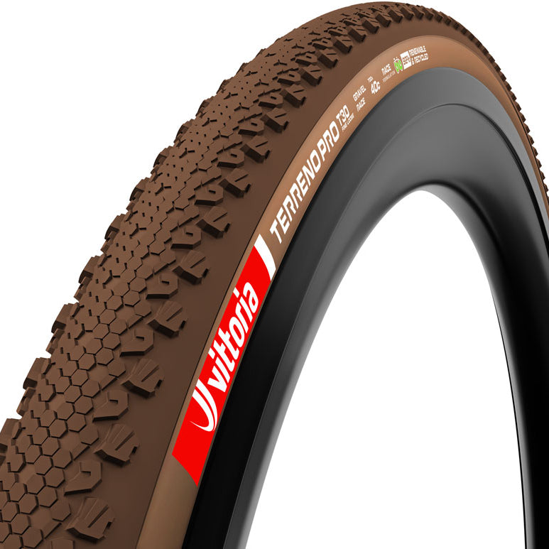 Vittoria Terreno Pro T30 Fine Loose Tire - 700 x 40 Tubeless Folding BLK/Brown Eco Gravel Race