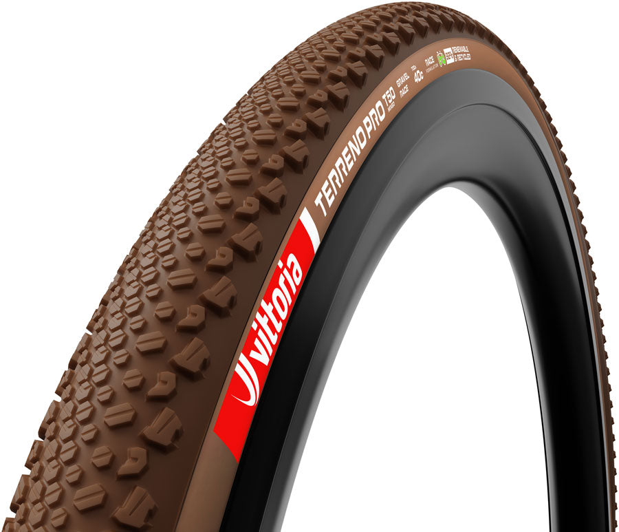 Vittoria Terreno Pro T50 Mixed Tire - 700 x 40 Tubeless Folding BLK/Brown Eco Gravel Race