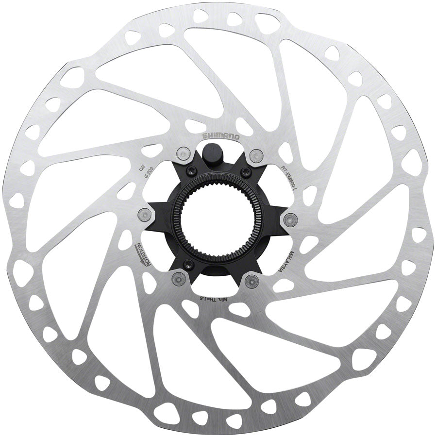 Shimano STEPS RT-EM600-M Disc Brake Rotor Integrated Speed Sensor Magnet - 203mm Center Lock For eBike Silver