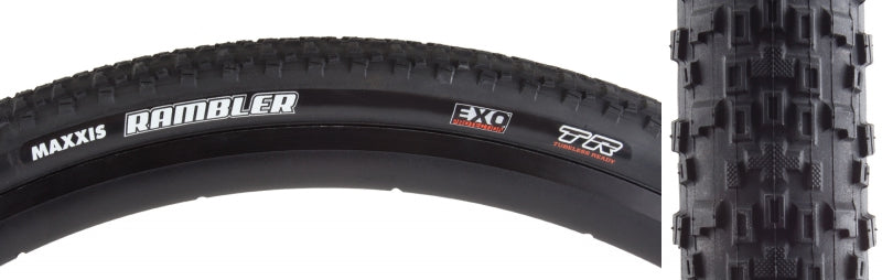 パーツ *MAXXIS* rambler tire (black) 650x47b Maxxis Rambler Tire - 650b x 47 Tubeless Folding Black Dual
