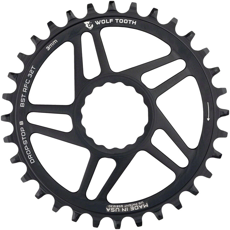 Wolf Tooth Direct Mount Chainring - RaceFace/Easton CINCH Direct Mount, Black - 32T B 3Mm