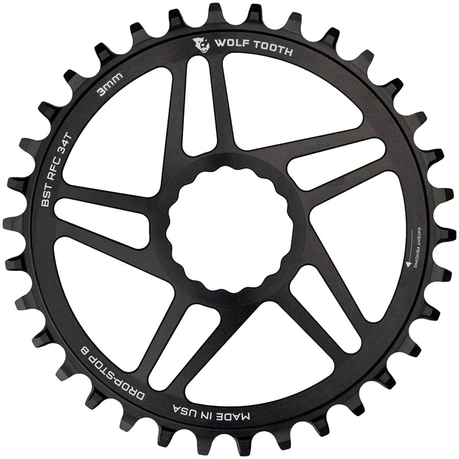 Wolf Tooth Direct Mount Chainring - RaceFace/Easton CINCH Direct Mount, Black - 34T B 3Mm