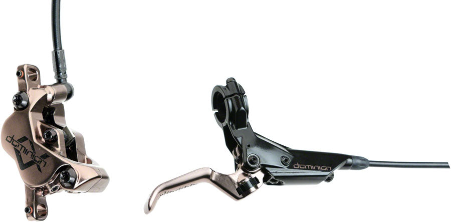Hayes Dominion A4 Disc Brake Lever - Front Rear Hydraulic Post Mount 1800mm Hose BLK/Bronze