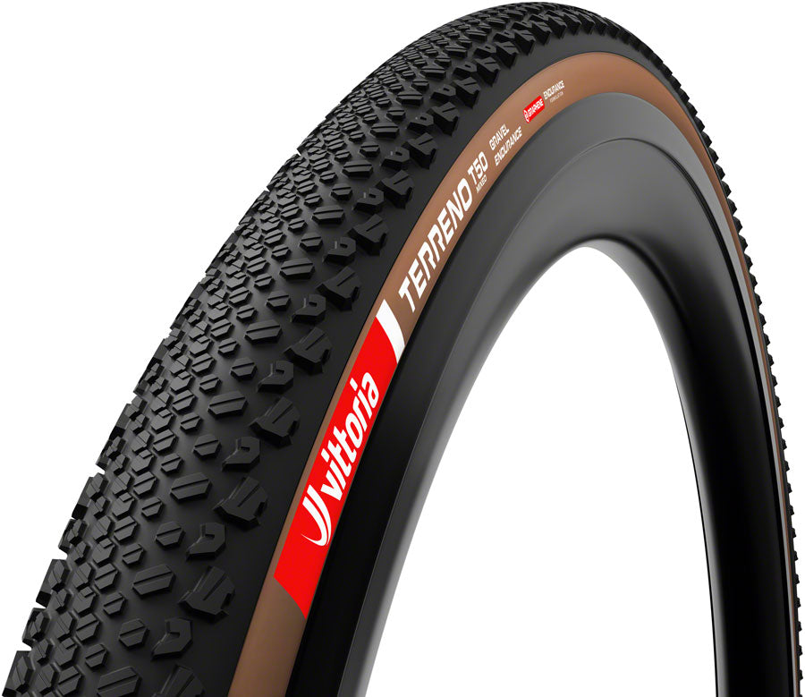 Vittoria Terreno T50 Mixed Tire - 700 x 40 Tubeless Folding BLK/Brown Gravel Endurance Graphene G2.0 E-Bike