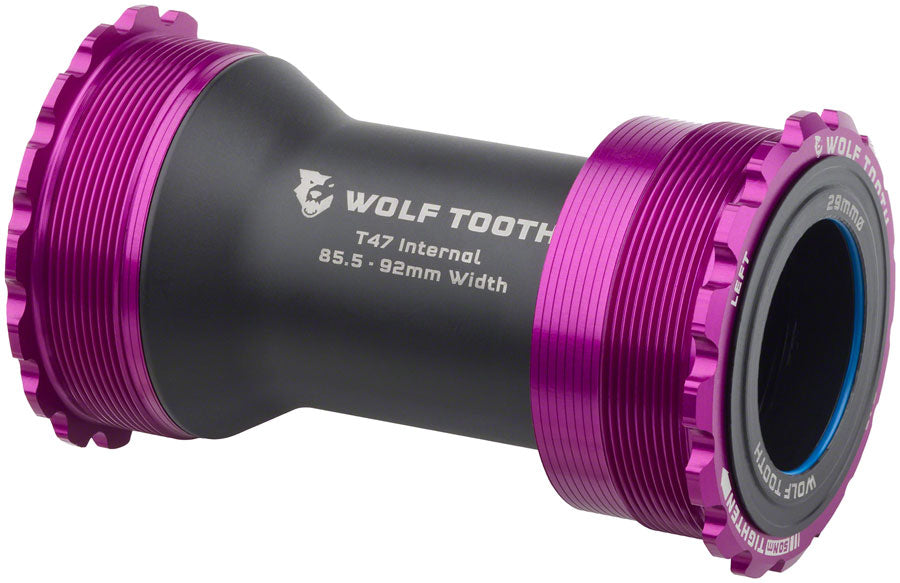 Wolf Tooth Bottom Bracket - T47 Inboard 85.5/92mm For 29mm Spindle Ultraviolet Purple